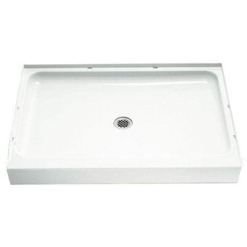 STERLING 72131100-0 60-Inch Shower Base Vikrell Center Drain, White