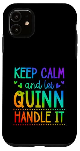 Keep Calm And Let Quinn Handle It Chill �t�@�[�X�g�l�[�� �X�}�z�P�[�X iPhone 11 �p
