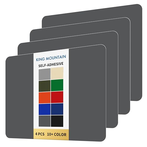 KING MOUNTAIN Self Adhesive Nylon Fabric Repair Patch, 9×11 Inches 4 Pcs, Quick Down Jacket Repair Patch, Waterproof Outdoor Gear Patch Kit for Tent,Backpacks,Umbrella, Gloves(Dark Grey