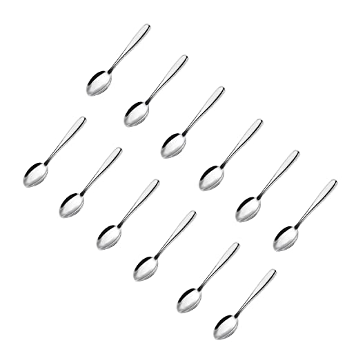 AURSTORE BASA – Juego de 12 cucharas pequeñas para café, etc. de acero inoxidable – Cuchara (10.5 cm) - Imagen 4