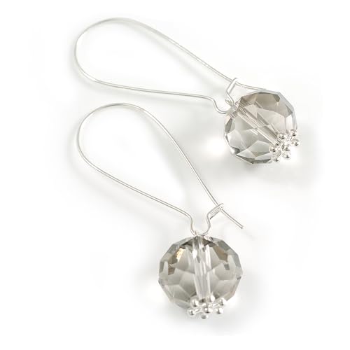 Boucles d'oreilles perles de verre gris pour sublimer vos soirées
