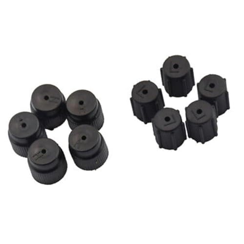 Opatiny - Opatiny 10 Stück für R134a AC Service Port Cap Set, Hoch- und Niederdruck 16mm Abdichtung Auto Klimaanlage Ersatz und Wartung, für Schwarz