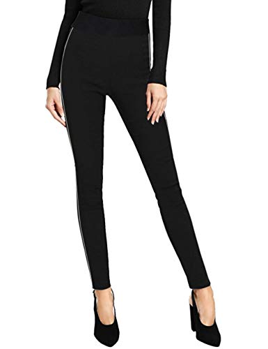 Hybrid & Company Women's Basic Skinny Stretchy Side Stripe Work Pants2
