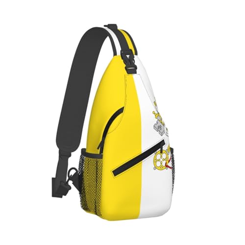 Mochila unisex de alta capacidad con diseño bandera Vaticano miniatura 2