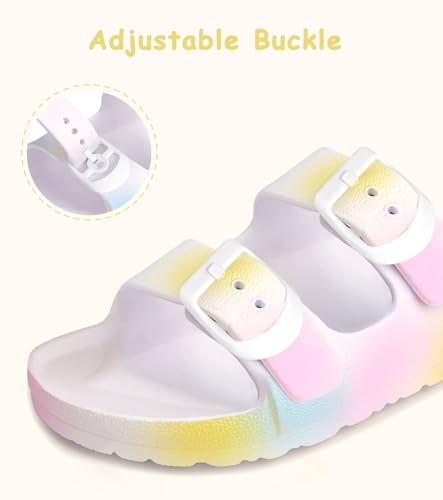 Image of Kids Slide Sandals Boys Girls Buckle Adjustable EVA Slipper Sandals