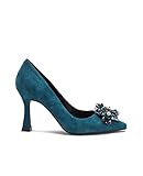 OCEAN Zapatos de tacón de Mujer Color Azul. I21122 Suede Ocean - Talla: 37