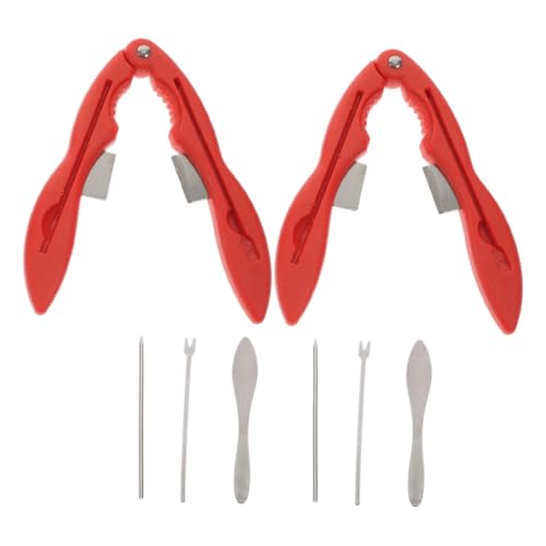 PRETYZOOM 2juegos Herramientas Para Comer Cangrejos De Acero Inoxidable Incluye Cascanueces y Tenedores Para Patas De Cangrejo Para Cenas Familiares y Reuniones De Amigos