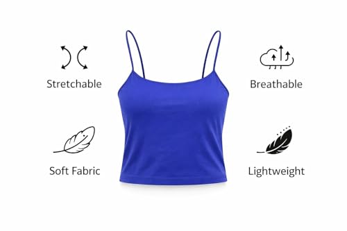 Image of Seamless Padded Bralette for Women | Free Size (Fits 28-32 Bust) | Stretchable Wireless Camisole Bra | Soft Comfortable Removable Pads