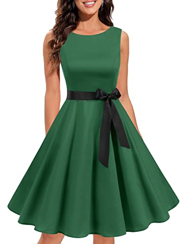 Image of Gardenwed Women's Vintage Dress Sleeveless Cocktail 1950s Dresses Retro Tea Party Swing
