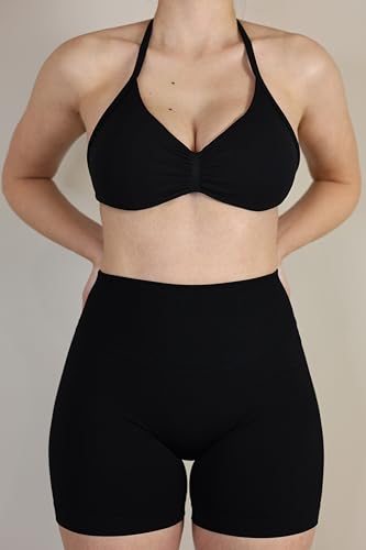 AUROLA Influence Strappy Bra Sports Bras for Women, Backless Padded Impact Strappy Bra Workout Gym Yoga with Removable Cups3