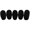 pistro 10pcs Black Microphone Windscreen Covers, Sponge Wind Muffs for Conference Gooseneck Microphones, Anti-Dirt and Noise, Wind Protection Shields #5