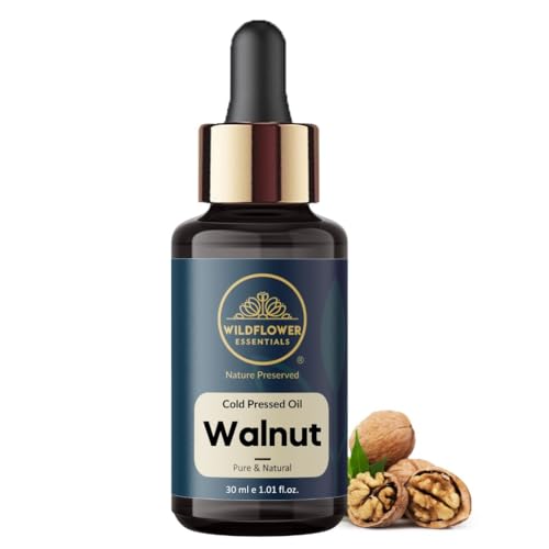 Image of Walnut Oil Cold Pressed for Face Skin Hair & Body Hydration Pure & Natural (30ml) by Wildflower Essentials
