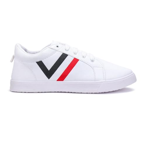 Image of Generic Trendy Men's Sneaker Casual White Shoes (8 UK, Medium Width) - Sports, Walking, Running, Gym - Autumn, Spring