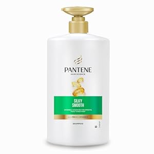Pantene Advanced Hairfall Solution, Silky Smooth Care Shampoo, Pack of 1, 1000ML, Green