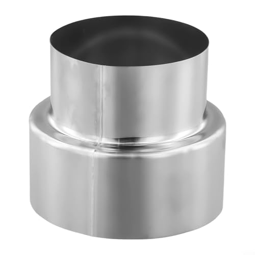 Conector de chimenea de acero inoxidable, adaptador de chimenea para todo tipo de calefacción, aire acondicionado (Ø100 mm/Ø80 mm)