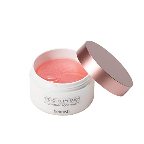 HEIMISH] Bulgarian Rose Hydrogel Eye Patch (60ea) | Under Eye Patches for Puffy Eyes | Gel Pads with Bulgarian Rose Water for Elasticity | Eye Care, Moisturizing, Korean Skincare