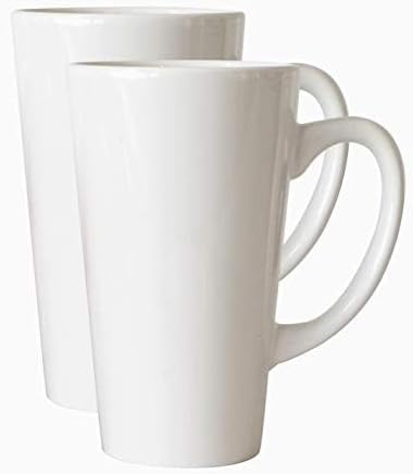 Serami 4er Set Keramik-Becher – Große Trichterbecher Für Kaffee & Tee, 425ml, Spülmaschinengeeignet