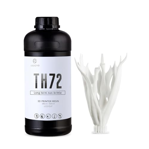 RESIONE TH72 RÃ©sine d'imprimante 3D flexible et rÃ©sistante avec une tÃ©nacitÃ© durable et une rÃ©sine liquide rÃ©sistante aux chocs, rÃ©sine Ã  faible absorption d'eau pour figurines (gris moyen)500g