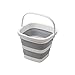 パール金属 折りたたみ バケツ バスケット 角型 正方形 幅26.5×奥行27.5×高さ20.5cm 洗車 アウトドア 釣り 掃除 ホワイト グレー キッチンメイト HC-39