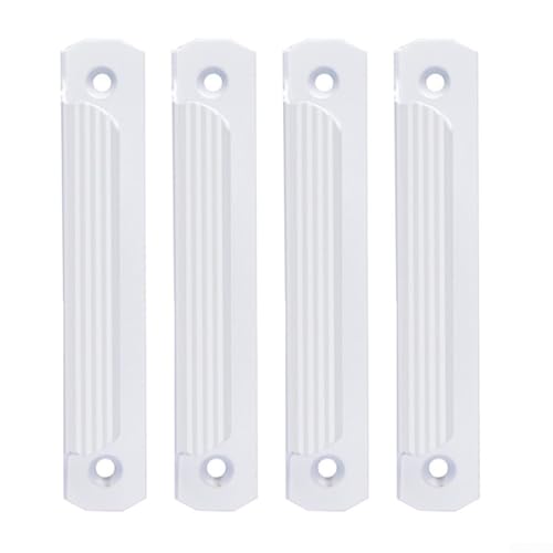 Besttoolifes Tiradores de puerta corredera de aleación de aluminio para puertas de armario, balcón, manijas modernas con agarre cómodo, accesorios fáciles de instalar (blanco)