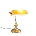 Price comparison product image Qazqa - Classic Notary lamp Bronze with Amber Glass - Banker- - Classic I Antique - Suitable for LED E27 | 1 Light - Glass Table lamp - Suitable for Living Room I Bedroom I