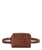 Elegante Gürteltasche/ geschmeidiges Glattleder mit Krokodil-Prägung/ Reißverschluss/ gefütterter Innenraum/ abnehmbarer und verstellbarer Gürtel/ auch als Pouch tragbar/ Vorderseite mit Logoprägung