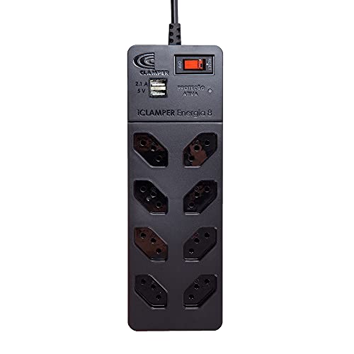iCLAMPER Energia 8 + USB Preto
