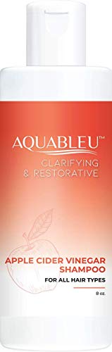 Aquableu Natural Apple Cider Vinegar Shampoo - Clarifying & Restorative - Papaya & Green Coconut - For Hair Loss - For All Hair Types - Sulfate & Paraben Free - For Color-Treated Hair - (8Oz) #TOP5