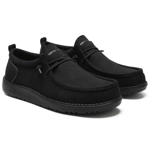 Image of 1TAZERO Men's Extra Wide Slip-On Shoes 4E-6E Wide Walking Orthopedic with Arch Support for Wide Fit Plantar Fasciitis
