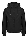 Kapuze mit Kordelzug JACK & JONES Herren JJEBASIC Softshell Hood NOOS Jacke, Black, XL