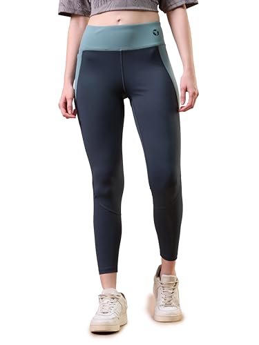 Image of TECHNOSPORT Women's High Rise Slim Fit Tights for Running, Gym and Sports