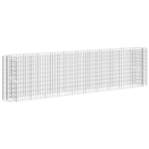 vidaXL Gabion Raised Bed - Rustproof Galvanized Iron - Durable Garden Planter - 157.5