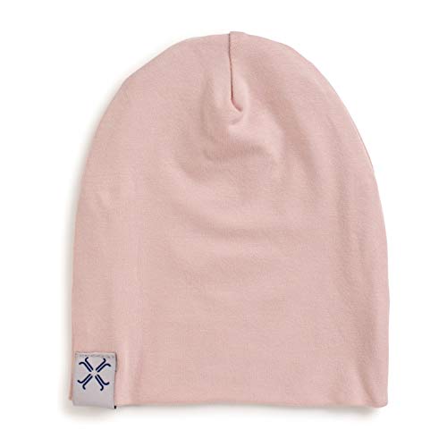 Baby Beanie Hats for Newborns Infants Kids All Natural Cotton Blend Baby Caps (Blush, Small (6-12 Months)