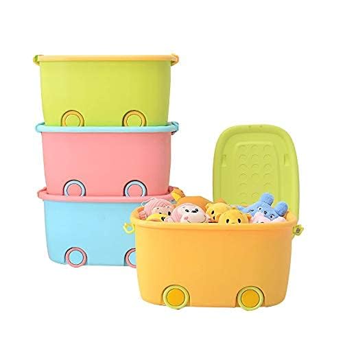 Image of 25 Liters /Toy Storage Box Large Size /Toy Storage Organiser /Toy Basket Storage Box for Kids Big Size Storage Container Box Stackable /Wheels /Locking Lid & Handle (4)