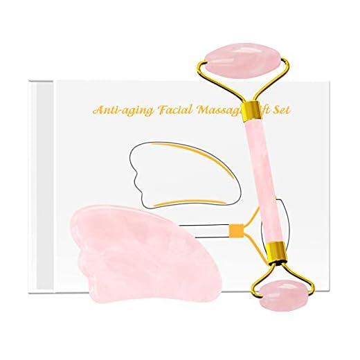 Gua Sha stenmassage Ansiktsmassage Roller Rose Quartz Gouache Scraper Set 100% Natural Rosa Crystal Face Roller Skin Care Tools-Set-PU med låda