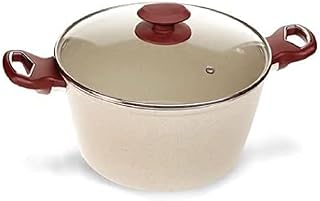 NAVA Garnek do gotowania z pokrywką z ceramiczną powłoką granitową do gotowania duszenia potraw | do kuchenek gazowych, indukcyjnych, TERRESTRIAL 26 cm | 5,5 l