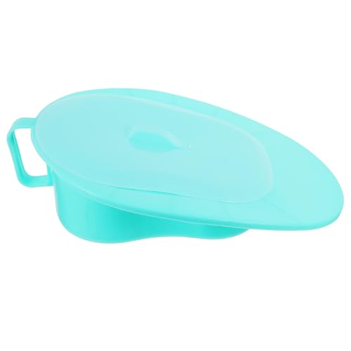 MOLUCKFU Padella per Letto Coperchio in Plastica Verde Chiaro Orinatoio Portatile Anti-Odore per Anziani e Pazienti Allettati Vaso da Notte Resistente per Uso Ospedaliero e Domestico