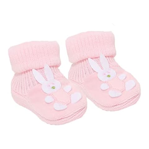 Soft Touch Baby Bunny Booties for 0-3 Months Cover