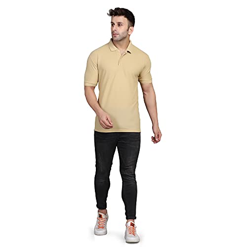 Image of INKKR Men's Combo Polo Neck Cotton Blend Solid T-Shirt (Pack of 2)