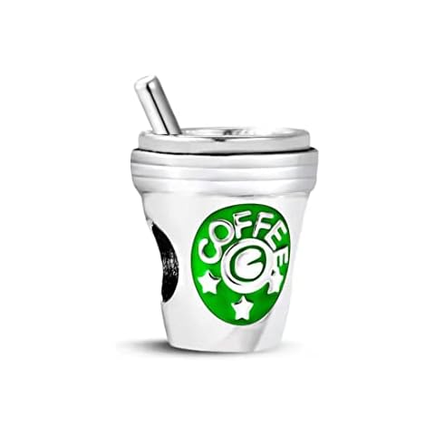 KunBead Jewelry Office Coffee Cup Bead Charms for Snake Chain Bracelets Cover