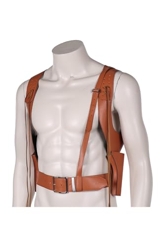 Mens Rick O'Connell Belt Cosplay Costume Accessories Leather Belt Vest Belts Outfit Halloween Prop2
