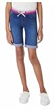 VIGOSS Youth Girl's The Thompson Super Stretch Bermuda Short with Knit Waistband (Dacey Blue, X-Larg