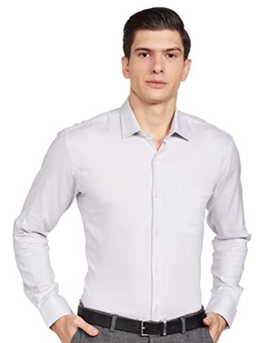Image of Park Avenue Men's Cotton Blend Checks Pattern Slim Fit Semi Cutaway Collar Full Sleeve Formal Shirt