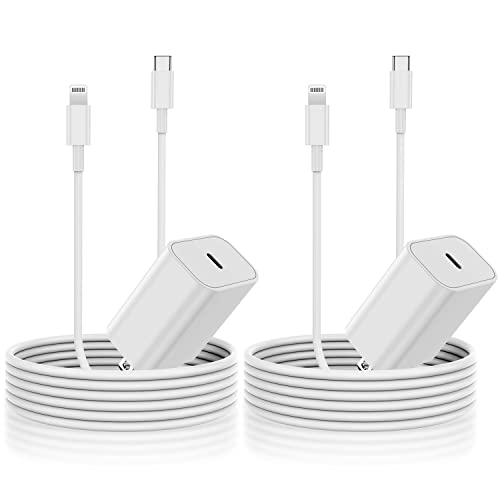 Apple Fast Charger, 2Pack 20W iPhone Fast Charging Block with USB C to Lightning Cable Cord 6ft, Super USB C Fast Charging Power Adapter Wall Plug for iPhone 13/13 Pro Max/12 Pro/12 Mini/11 Pro/iPad