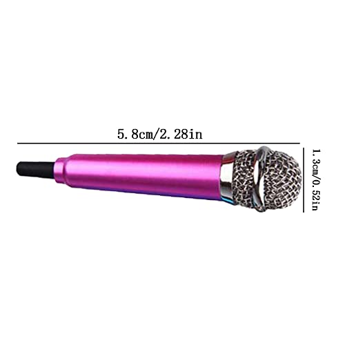Xinlie 4 Stücke Mini Microphone Micro Karaoke Microfon KTV Tragbare Instrumentenmikrofon Mikrofon mit Ständer,Kompatibel mit Handy,Laptop,für Singen,Aufnahmen,mit 4 Ständern und Schwammhülse