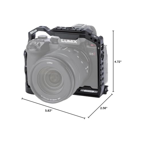 Image of Nitze Aluminum Alloy Camera Cage for LUMIX G9 II / S5 II / S5 IIX Camera, Compatible with Arca Swiss, with Cold Shoe