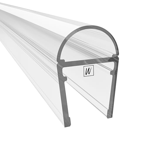 WAKA - Joint de porte de douche et lèvre de douche PRO-C - Qualité supérieure - Transparent - Pour porte de douche - 10-12 mm - Longueur : 1000 mm
