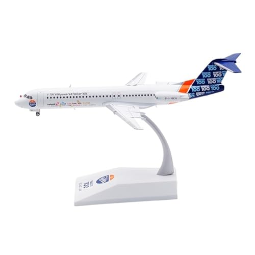 Modelo de avión en miniatura Fokker 100 PH-MKH decoración elegante para despacho y salón