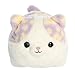 Aurora® Adorable Spudsters™ Cassie Daisy Cat™ Stuffed Animal - Round Shape Makes for Comforting Cuddles - Perfect for Kids All Ages and Animal Loving Adults - Purple 10.5 Inches