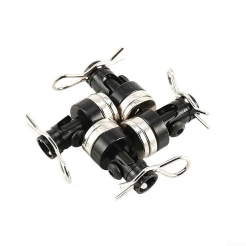 Juego de 4 postes de montaje de carcasa de metal diseñados para carrocerías de vehículos Tamiya M03 M05 M06 CC01 XV01 1/10 RC (negro)